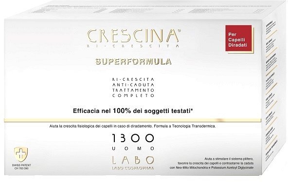 Crescina Superformula Ricrescita 1300 Uomo – Trattamento Completo 20+20 Fiale